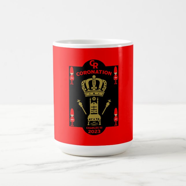 König Karl III. Krönung Gedenkfeier Souvenir Verwandlungstasse (Zentrum)