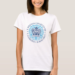 König Karl III. Krönungsemblem, königlicher Souven T-Shirt
