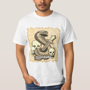 König Kobra Schwert Totenkopf T-Shirt