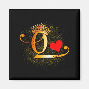 König & Königin der Herz-Krone Paar St. Valentin Magnet