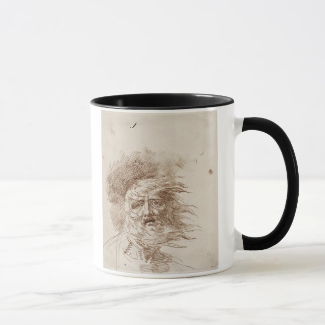 König Lear im Sturm (Stift- und Bistretinte auf Tasse (Rechts)