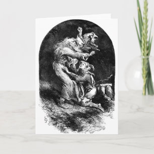 König Lear und Narr im Sturm Karte