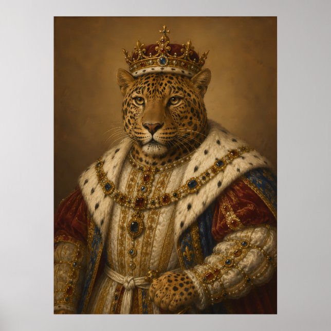 König Leopard Poster (Vorne)