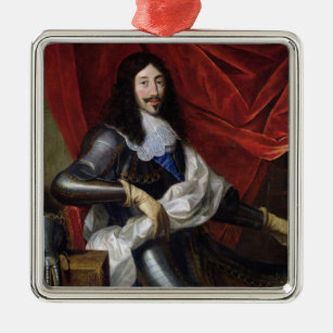 König Louis-XIII von Frankreich und von Navarra Silbernes Ornament