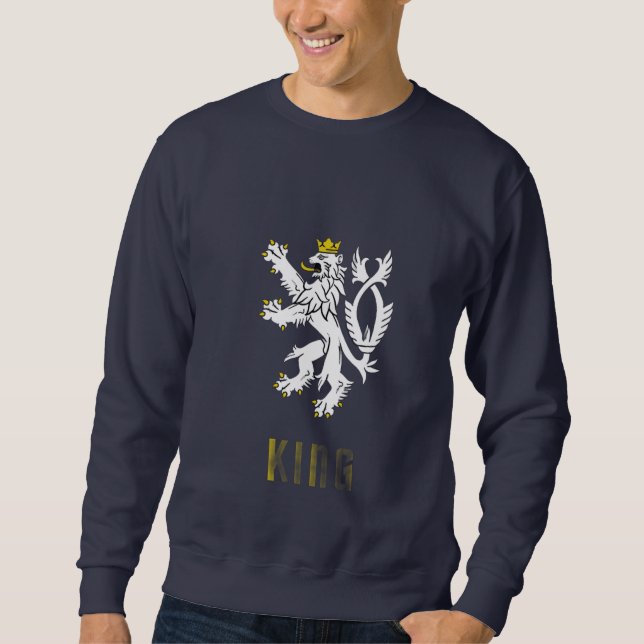 König Löwe Wappen Sweatshirt (Vorderseite)