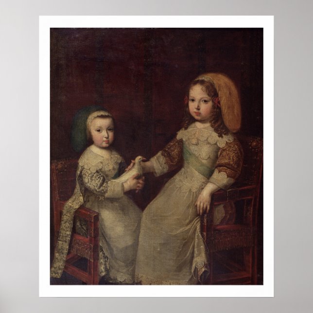 König Ludwig XIV (1638-1715) als Kind mit Philipp Poster (Vorne)