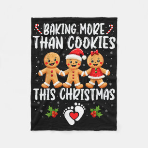 König mehr als Kekse Diese Weihnachtsschwangere Fr Fleecedecke