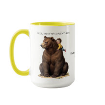 König meiner Abenteuer Gelbe Zweiton-Bären-Tasse 