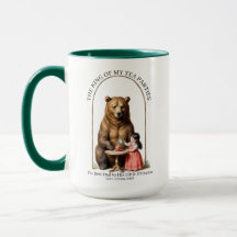 König meiner Teeparty Grün Zweiton-Bär-Tasse 