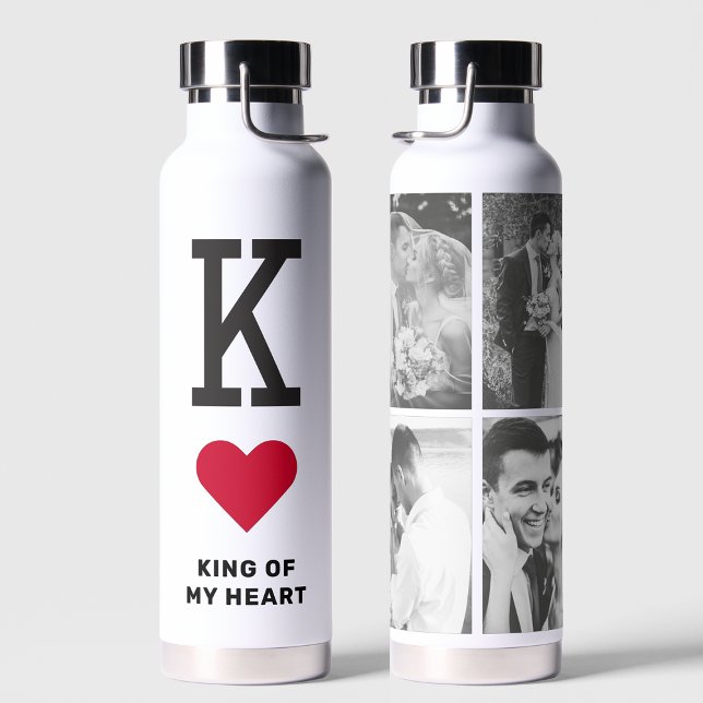 König meines Herzens | Valentinstag Geschenk 4 Fot Trinkflasche (Von Creator hochgeladen)