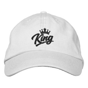 König Mit Krone Typografie Bestickte Baseballkappe