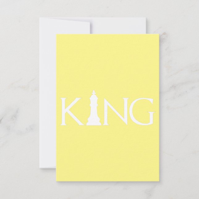 König mit Schachstück Dankeskarte (Vorderseite)