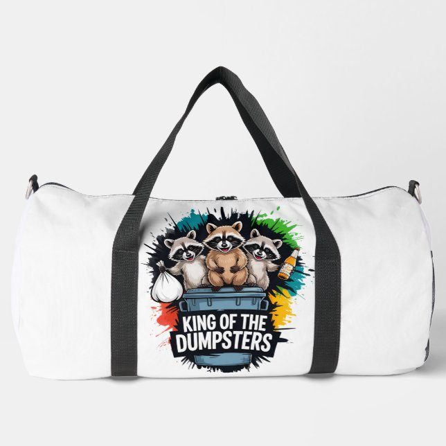 König Müllcontainer Waschbär Spritzer  Duffle Bag (Vorderseite)