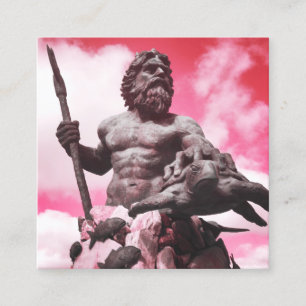 König Neptun Quadratische Visitenkarte
