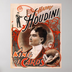 König Of Cards Harry-Houdini Poster