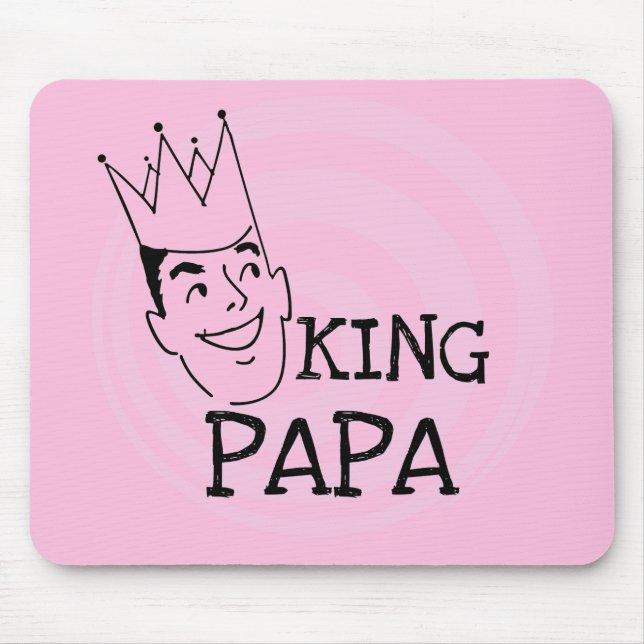 König Papa T-shirts und Geschenke Mousepad (Vorne)