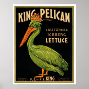 König Pelican Lettuce Poster