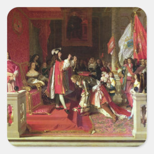 König Philip V von Spanien Quadratischer Aufkleber
