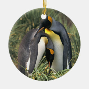 König-Pinguine Liebhaber Keramikornament