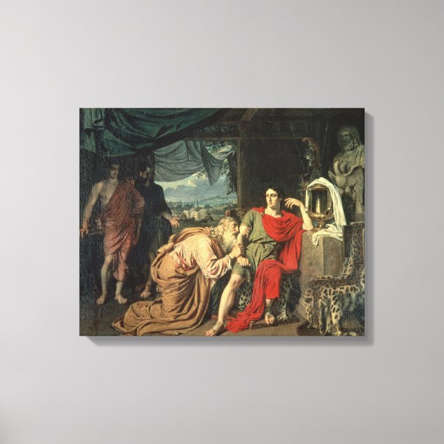 König Priam bettelte Achilles für die Rückkehr Leinwanddruck (Vorderseite)