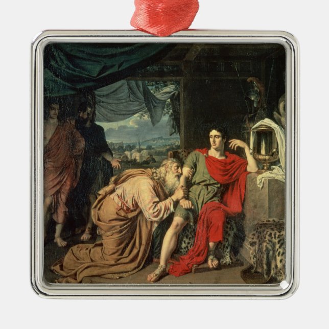 König Priam, das Achilleus um Rückkehr von bittet Silbernes Ornament (Vorne)