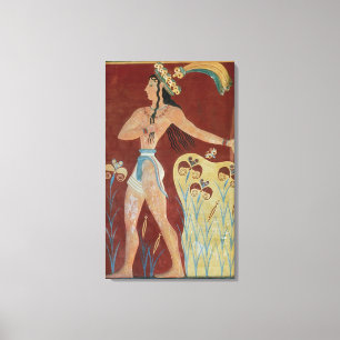 König-Priester oder Prinz mit Lilien Leinwanddruck