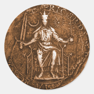 König Richard I., Das Löwenherz Runder Aufkleber