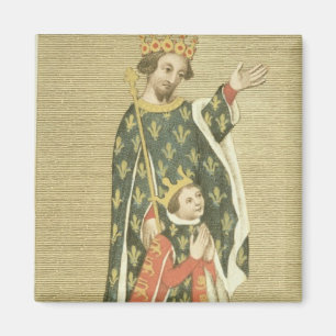 König Richard II (1367-1400) mit seinem Vater Magnet
