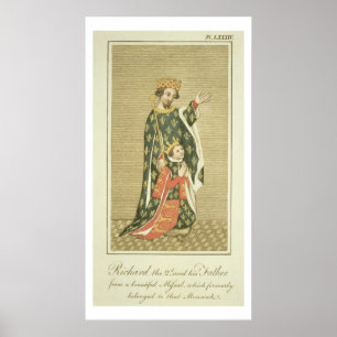 König Richard II (1367-1400) mit seinem Vater Poster