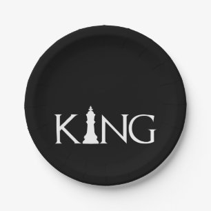 König Schachstück Halloween Kostümschach Lover Pappteller