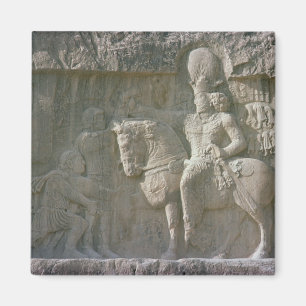 König Shapur I und Baldrian Sassanian Magnet