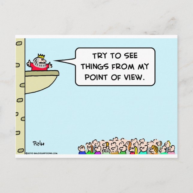 König sieht Dinge aus meiner Sicht Postkarte (Vorderseite)