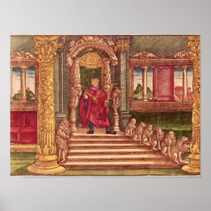 König Solomon auf seinem Thron, 1. Ausgabe Poster