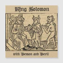 König Solomon mit Dämon und Teufel Magnetkarte