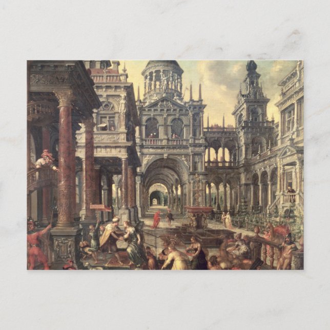 König Solomon und die Königin von Sheba Postkarte (Vorderseite)