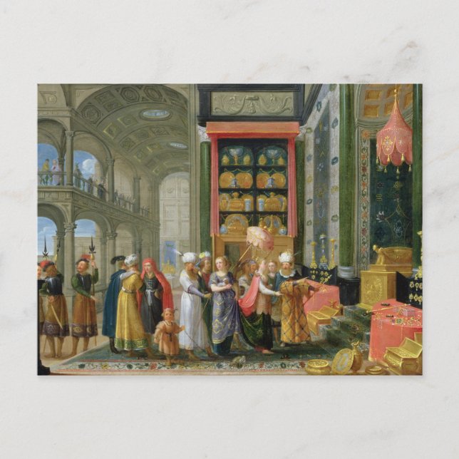 König Solomon und die Königin von Sheba Postkarte (Vorderseite)