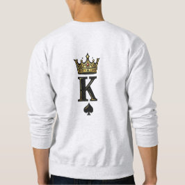 König Spade K – Minimalistisches Paar-Matching-Des Sweatshirt