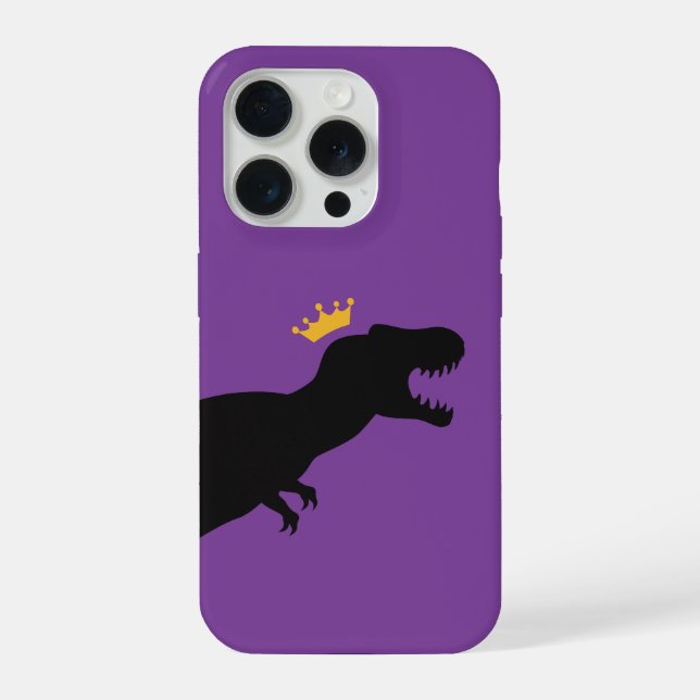 König T-Rex iPhone 15 Pro Hülle (Rückseite)