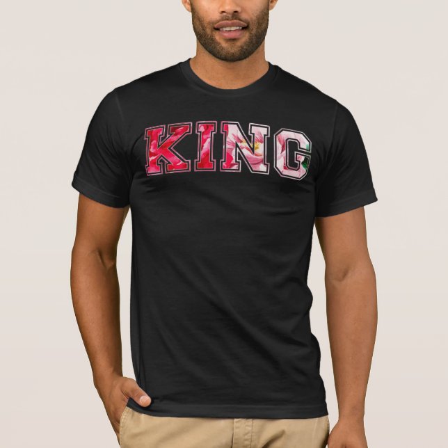 König Text Graffiti-Style-Lettering T-Shirt (Vorderseite)