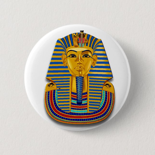 König Tut Mask Button (Vorderseite)