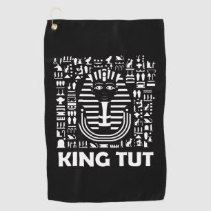 König Tut Pharao ägyptisches Hieroglyphen Alphabet Golfhandtuch