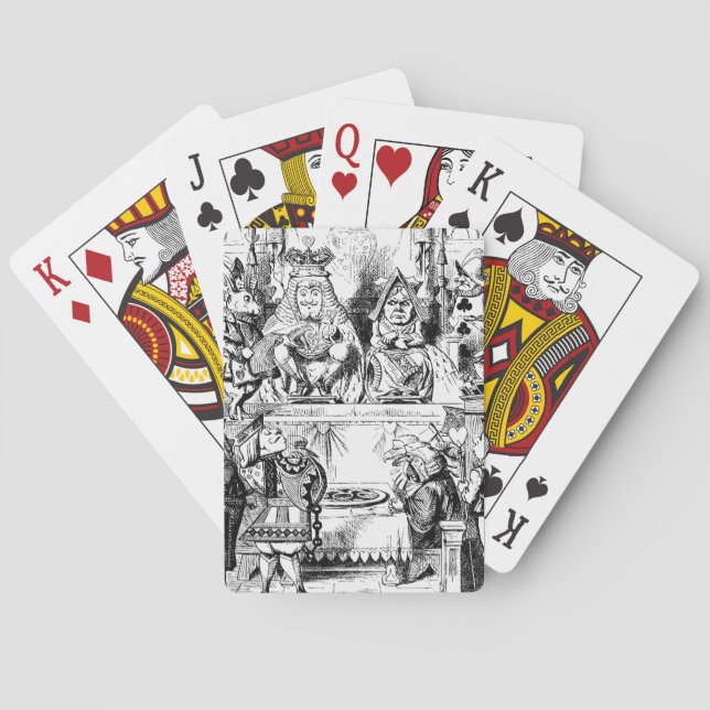 König und Königin der Herz-Alicen im Wunderland Spielkarten (Rückseite)