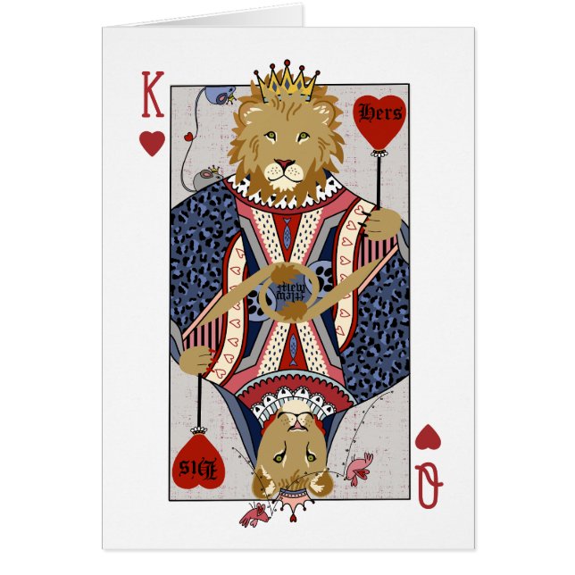 König und Königin der Herzen Löwen - Blau (Vorne)