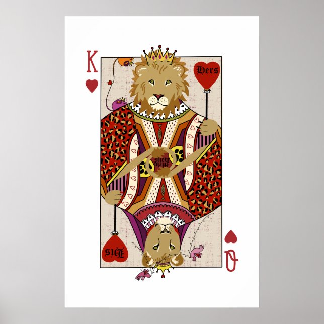 König und Königin der Herzen Löwen Poster (Vorne)