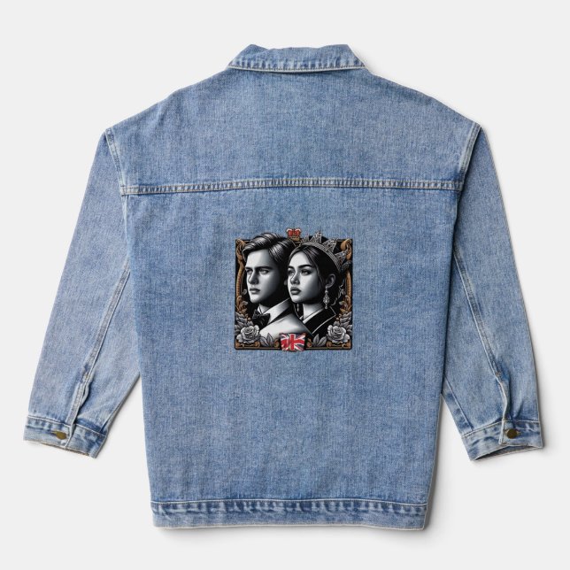 König und Königin Jeansjacke (Rückseite)