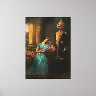 König und Königin wickelten Leinwand-Druck ein Leinwanddruck