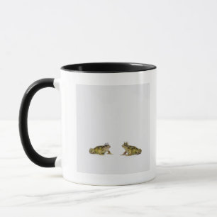 König- und Königinfrosch, der einander betrachte Tasse