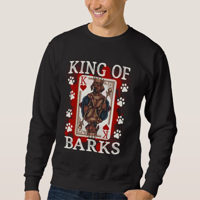 König von Barks & Herz Rhodesian ridgeback Sweatshirt (Vorderseite)