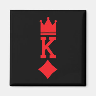 König von Diamanten Kartenspielen Halloween-Kostüm Magnet