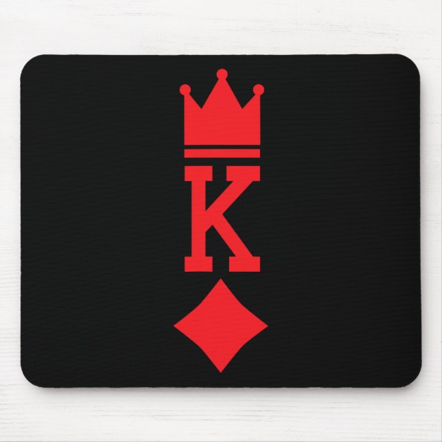 König von Diamanten Kartenspielen Halloween-Kostüm Mousepad (Vorne)